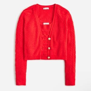 J.Crew Cropped Cardigan Set with Gold Buttons